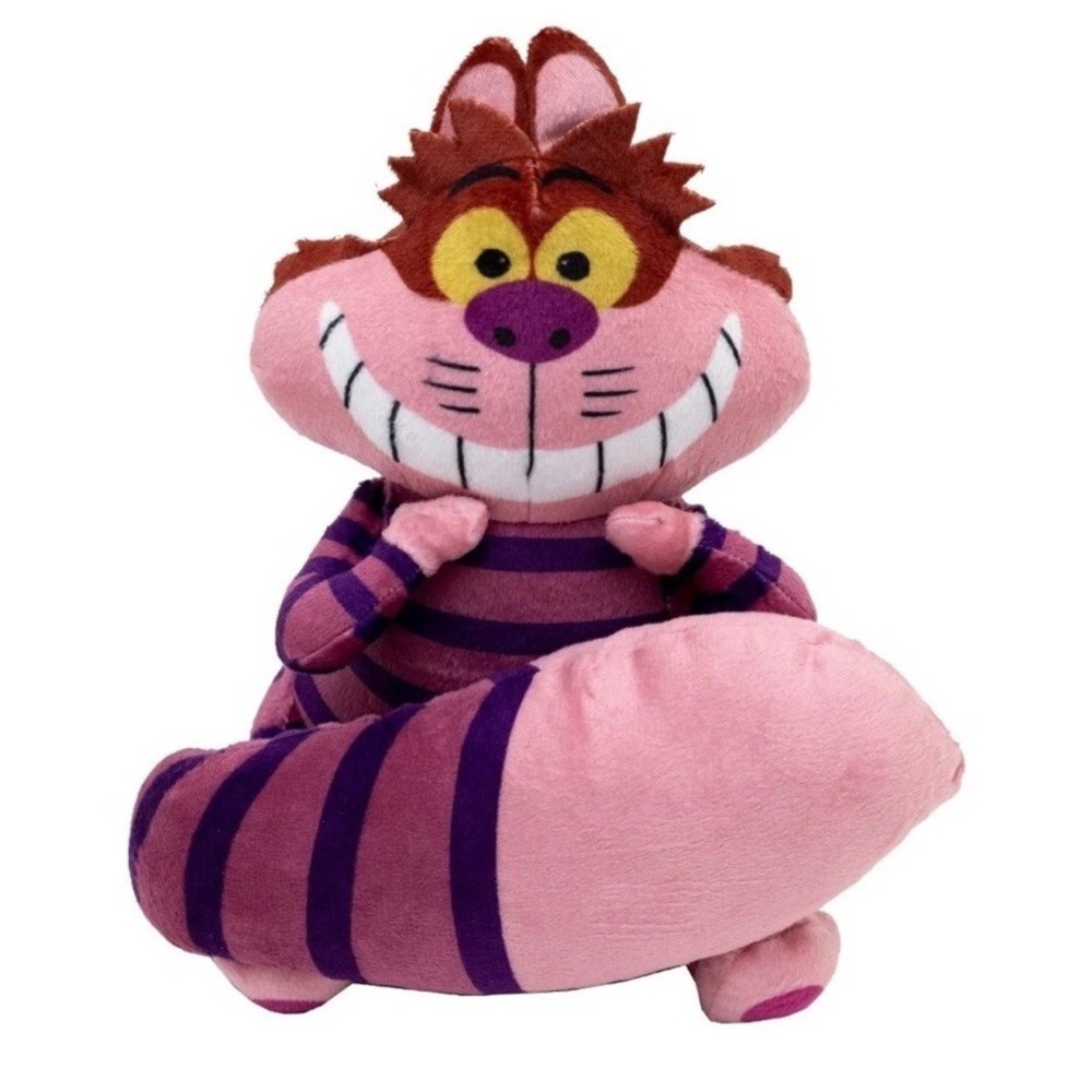 NEW! CHESHIRE CAT DOG TOY PLUSH w/ SQUEAKER ALICE IN WONDERLAND DISNEY